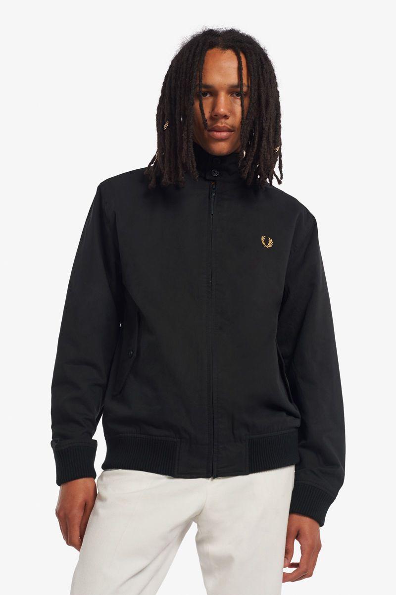 Black Fred Perry Harrington Men\'s Jackets | PH 1192ZUTG